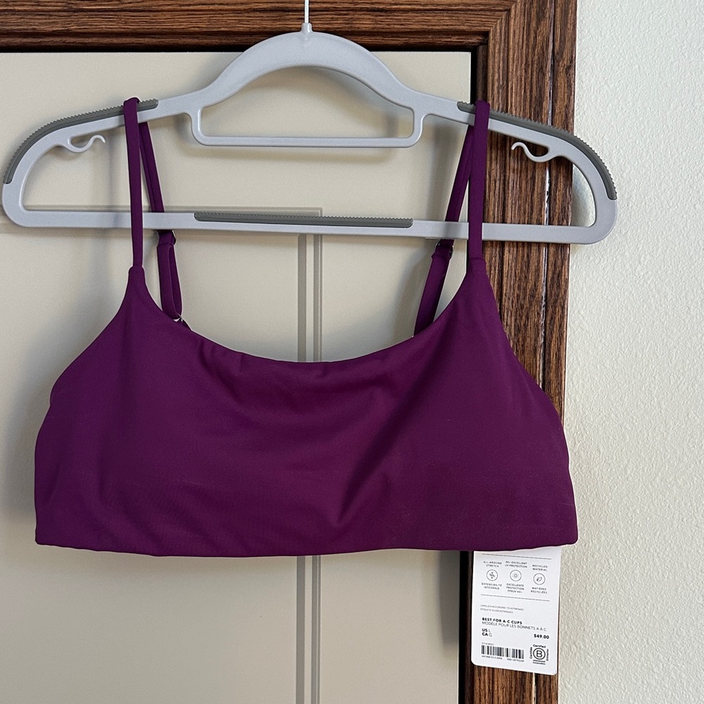 NWT Athleta Scoop Bikini Top Size A-C Size
L | Purple Currant - Picture 3 of 6